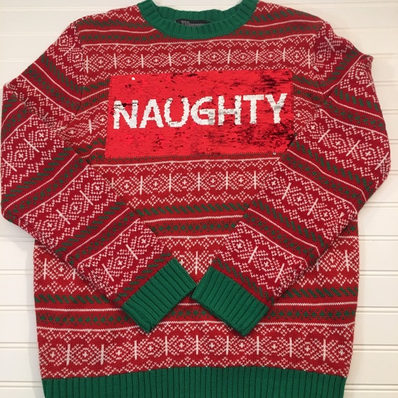 33 degree Sweaters - NAUGHTY / NICE CHRISTMAS SWEATER